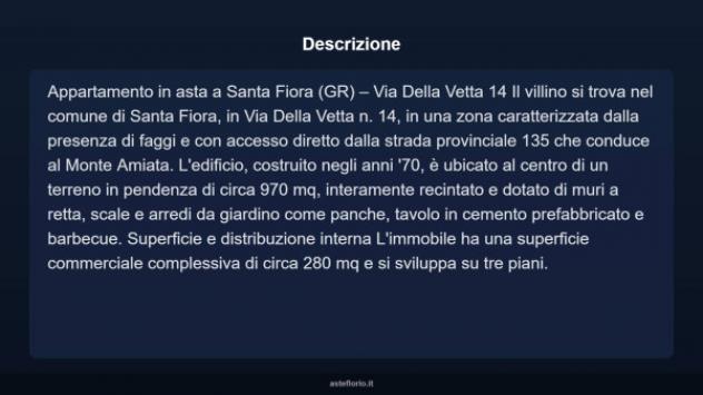 Immobile in asta di 280 m² con più di 5 locali e box auto in vendita a Santa Fiora - Foto 4