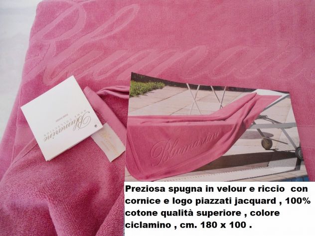 TELO MARE BLUMARINE CM. 180 X 100 SPUGNA 100 COTONE - Foto 4