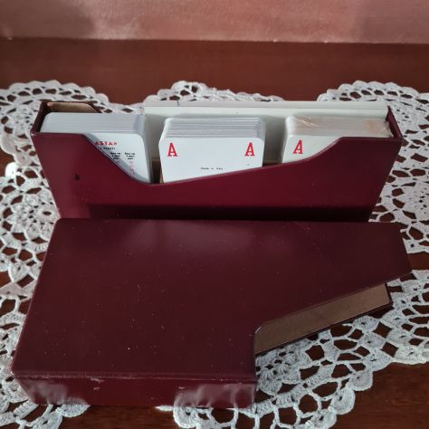 Cofanetto vintage  n°3 mazzi carte Burraco Modiano  Trieste  mai usate - Foto 5
