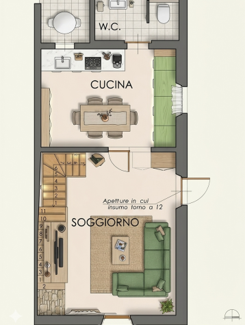 Terratetto in vendita a Musigliano - Cascina 110 mq Rif: 1364263