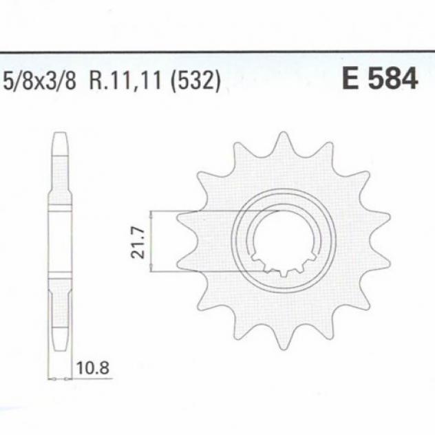 Pignone 15 denti per moto Yamaha - Chiaravalli E584 - Foto 3