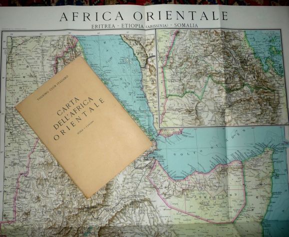 Storica CARTA DELL'AFRICA ORIENTALE, 1935