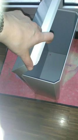 Contenitore bianco in metallo laccato con coperchio - Foto 4