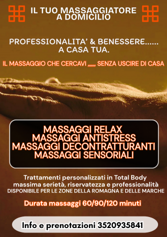 IL TUO MASSAGGIATORE A DOMICILIO Tel:3520935841