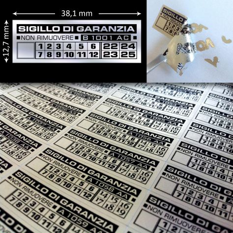 100 SIGILLI DI GARANZIA E DI SICUREZZA VOID ADESIVI BOLLINI ANTIMANOMISSIONE