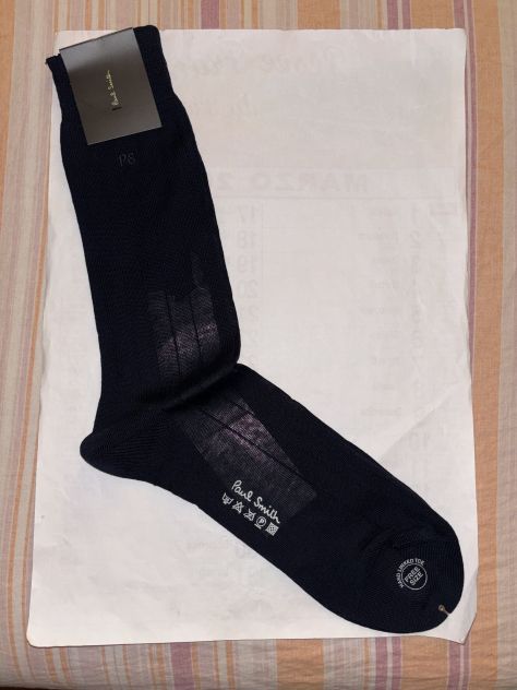 CALZE NUOVE DA UOMO LEGGERE IN COTONE FIRMATE ORIGINALI PAUL SMITH,MADE IN ITALY - Foto 3