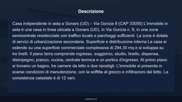 Immobile in asta di 294 m² con più di 5 locali in vendita a Gonars - Foto 10