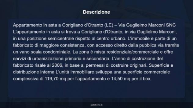 Immobile in asta di 119 m² con più di 5 locali e box auto in vendita a Corigliano d'Otranto - Foto 15