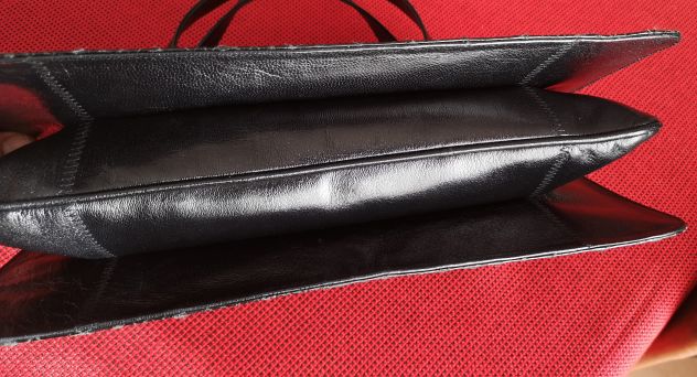 Borsa vera pelle nera coccodrillo - Foto 5