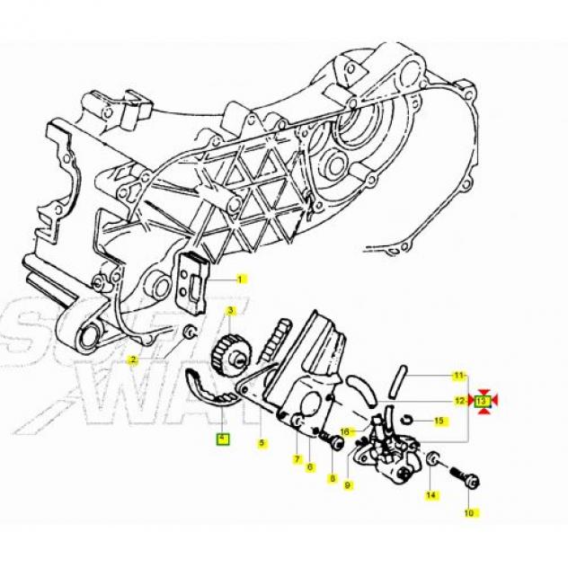 Pompa olio Piaggio NRG Zip Sfera Free - 82605R - Foto 3