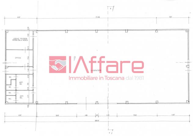 Capannone commerciale in affitto a Pieve a Nievole 750 mq  Rif: 941363