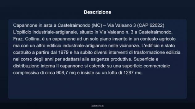 Immobile in asta di 908 m² in vendita a Castelraimondo - Foto 4