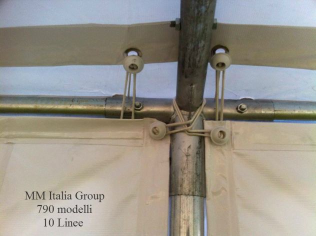 MM Italia Linea Mara Tendoni,Gazebo 4 x 10  Pvc gr. 550 Professionali - Foto 3