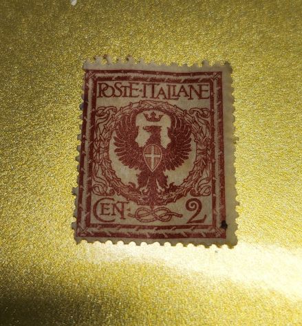 Francobolli serie floreale con aquila Sabauda 1901