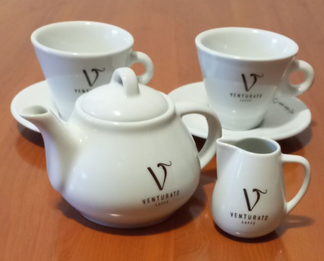 Servizio da tè the cappuccino per 2 persone Venturato – 7 pezzi ceramica - Foto 2