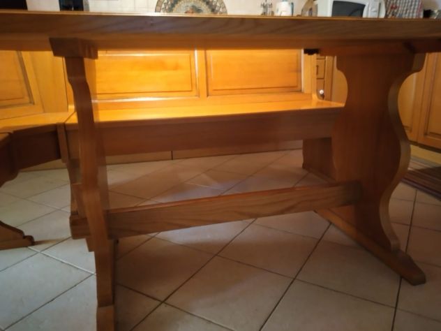Tavolo in legno con cassapanca - Foto 3