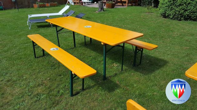 Set Panche e Tavoli per esterno , Set Birreria 50/67/80 verniciatura Ignifuga - Foto 6