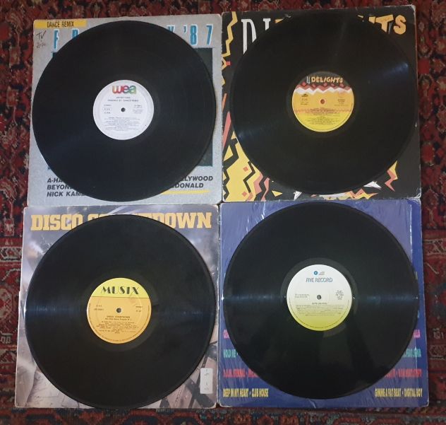 Lotto 4 vinili 33 giri Freeway '87 DJ Delights Hits on Five Disco Countdown