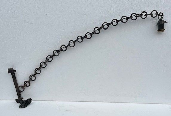 Lampada da Parete con Catena in Ferro Battuto - Foto 4