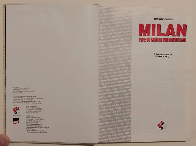 Milan 1989: Un anno da non dimenticare di Cesare Cadeo 1°Ed.Sport & Sport, 1988 - Foto 3