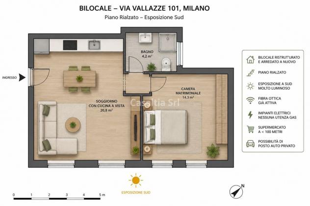 Monolocale di 40mq disponibile da subito in citta studi - Foto 19