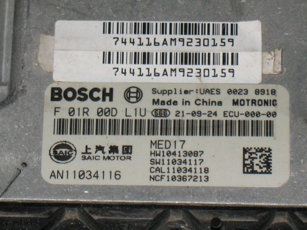 F01R00DL1U ECU CENTRALINA GM ZS MED17 AN11034116 HW10413087 SW11034117 - Foto 2