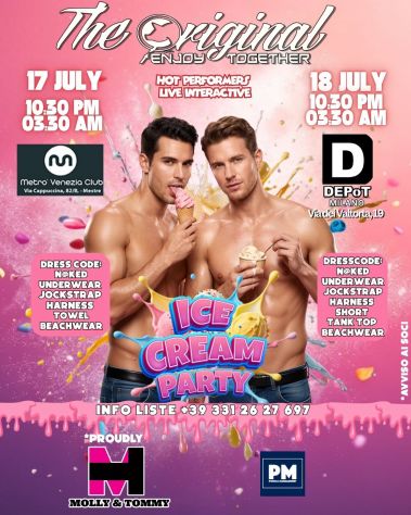 12/07 - 19/07:Party Gay 18 Luglio Milano