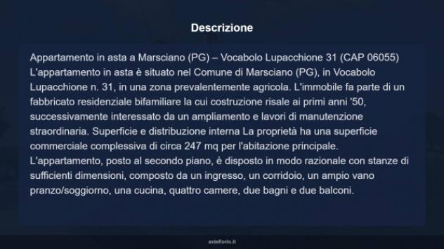Immobile in asta di 246 m² con più di 5 locali e box auto in vendita a Marsciano - Foto 18