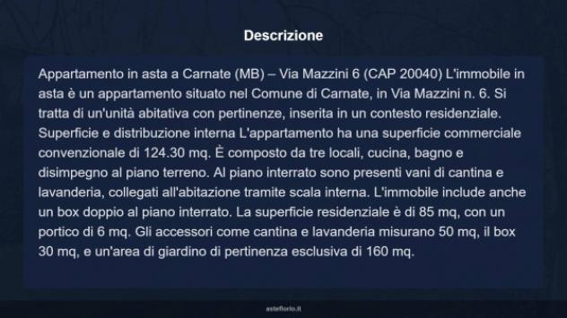 Immobile in asta di 124 m², box auto doppio in vendita a Carnate - Foto 10