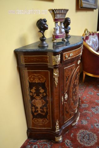 Servante-credenza intarsiata stile Napoleone III - Foto 6