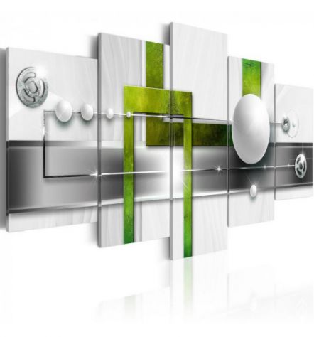 Quadro A Linee Verdi 100x50 E 200x100 ARREDALACASA