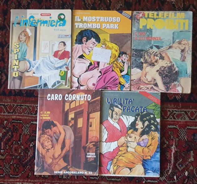 Lotto 5 fumetti vari anni '80 '90 L'infermiera serie Arcobaleno ecc