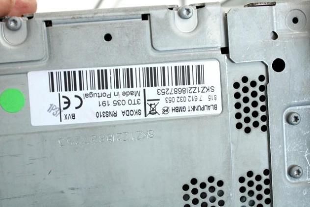 3T0035191 AUTORADIO SISTEMA DI NAVIGAZIONE SATELLITARE SKODA OCTAVIA SW 1.6 D 77KW 5M 5P (2009) RICAMBIO USATO (NON FORNIAMO CODICE AUTORADIO, MA SOLO - Foto 3