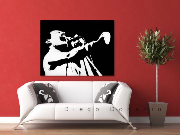 Quadro Pop Art Freddie Mercury dipinto