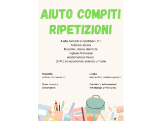 Aiuto compiti e ripetizioni
