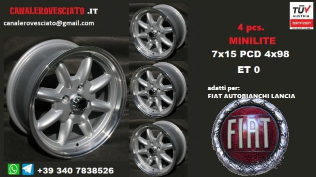 Cerchi minilite 15 pollici 4x98 Fiat 500