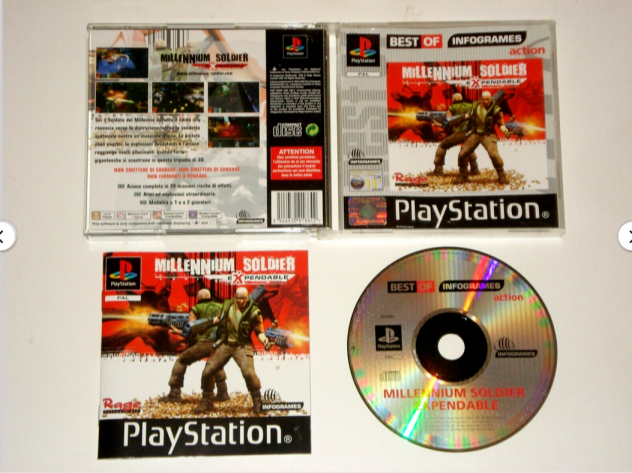 millennium soldier video gioco per ps 1 x ps1 playstation psx pal ita cd nuovo