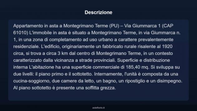 Immobile in asta di 185 m² con più di 5 locali e box auto in vendita a Monte Grimano Terme - Foto 3