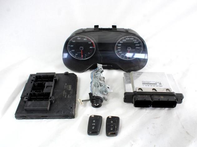 04E907309BH KIT ACCENSIONE AVVIAMENTO SEAT LEON FR 1.4 B 92KW 6M 5P (2016) RICAMBIO USATO CON CENTRALINA MOTORE, QUADRO STRUMENTI, BLOCCHETTO ACCENSIO