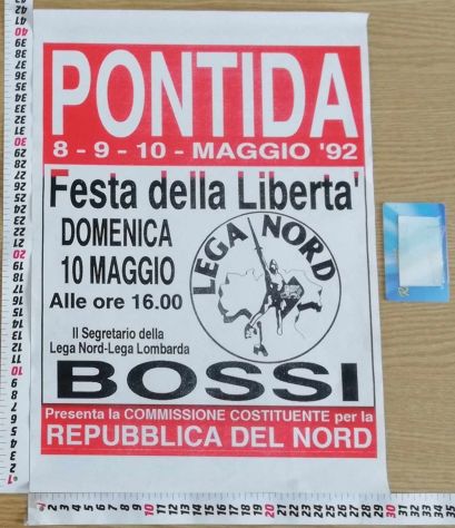 Poster Umberto Bossi Lega Nord Lega Lombarda - Foto 9
