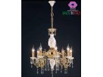 lampadario 8 luci gold porcellana capodimonte cristalli lampadario 8 luci