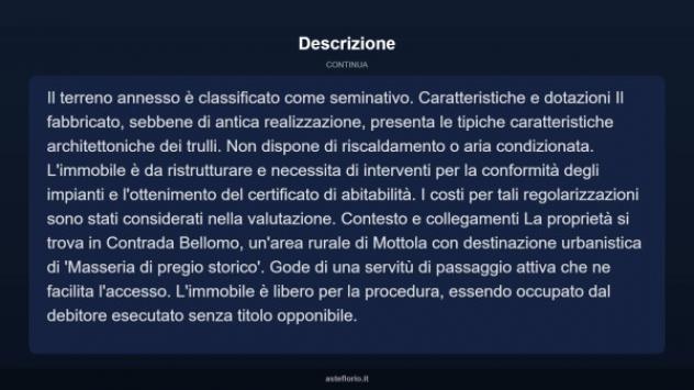 Immobile in asta di 788 m² in vendita a Mottola - Foto 4