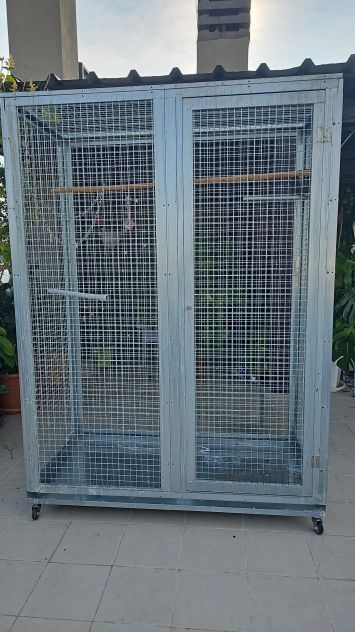 VENDESI VOLIERA ROBUSTE CON RUOTE MONTATA