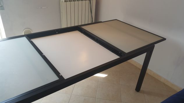 TAVOLO DA PRANZO ALLUNGABILE IN VETRO - Foto 7