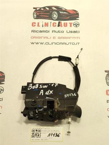SERRATURA ANTERIORE DESTRA PEUGEOT 308 SW 9810309380 DV6FC (17)
