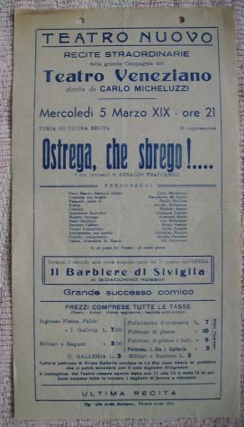 MANIFESTO LOCANDINA PUBBLICITARIA - COMPAGNIA DI PROSA A VERONA - - Foto 2