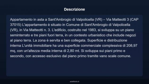 Immobile in asta di 156 m² in vendita a Sant'Ambrogio di Valpolicella - Foto 6