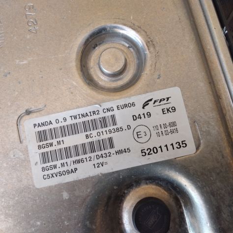 CENTRALINA MOTORE ECU PANDA 0.9 TWIN AIR MARELLI 52011135 8GSW.M1 - Foto 6