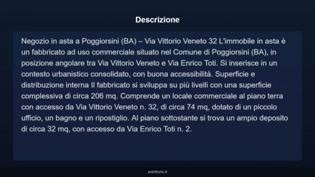 Immobile in asta di 206 m² in vendita a Poggiorsini - Foto 3