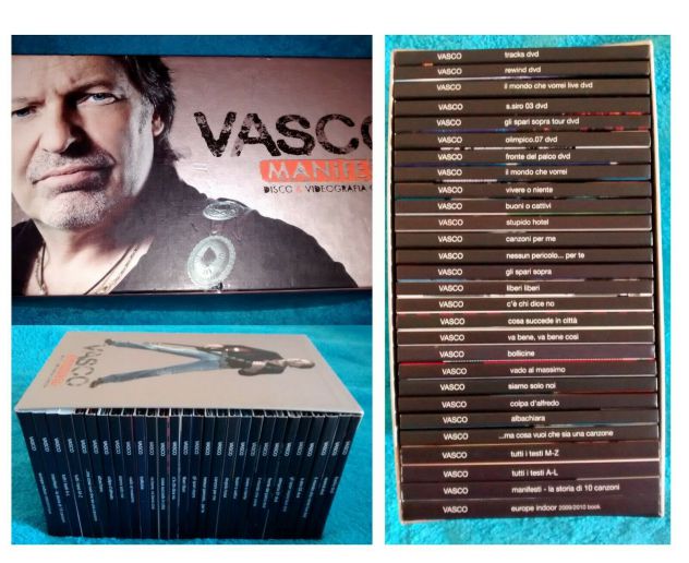 Vasco Rossi Manifesto Disco&Videografia BOX Cofanetto Completo